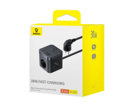 BASEUS sieciowa PowerCombo 30W 3AC+2U+2C 30W 1.5m Cluster Black - 1298074 - zdjęcie 5